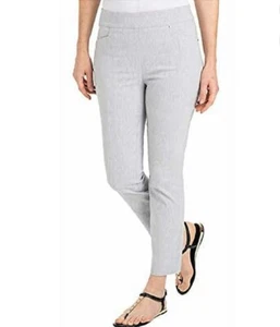 Hilary Radley Ladies' Pull-On Tummy-Control Ankle Pants Light Gray Size XL - Picture 1 of 8