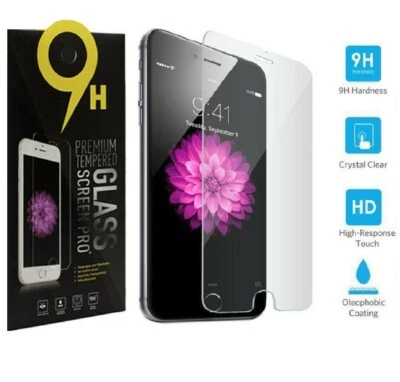 LOT 9H TEMPERED GLASS SCREEN PROTECTOR FOR APPLE IPHONE  6/6S - Image 1 of 4