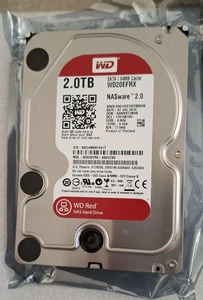 WD RED 2TB Hard Drive NASware 2.0 2.0TB SATA3 HDD WD20EFRX Fully Tested 1 of 2 - Afbeelding 1 van 6