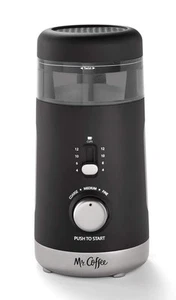 Mr. Coffee 12oz 12 Cups Grinder Adjustable Blade Cord Storage Black 12-Cup - Picture 1 of 9