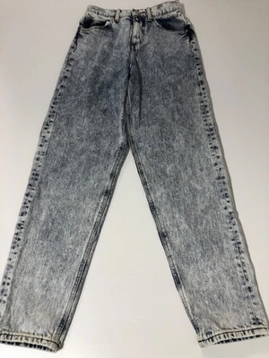 Pantalones de mezclilla para mujer ASOS azul lavado ácido pierna recta cintura alta (talla UK 26/30) Foto 1 de 4