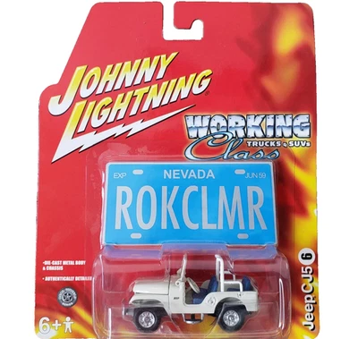 Camiones y SUV Johnny Lightning Jeep CJ5 clase trabajadora 1:64 blancos Foto 1 de 4