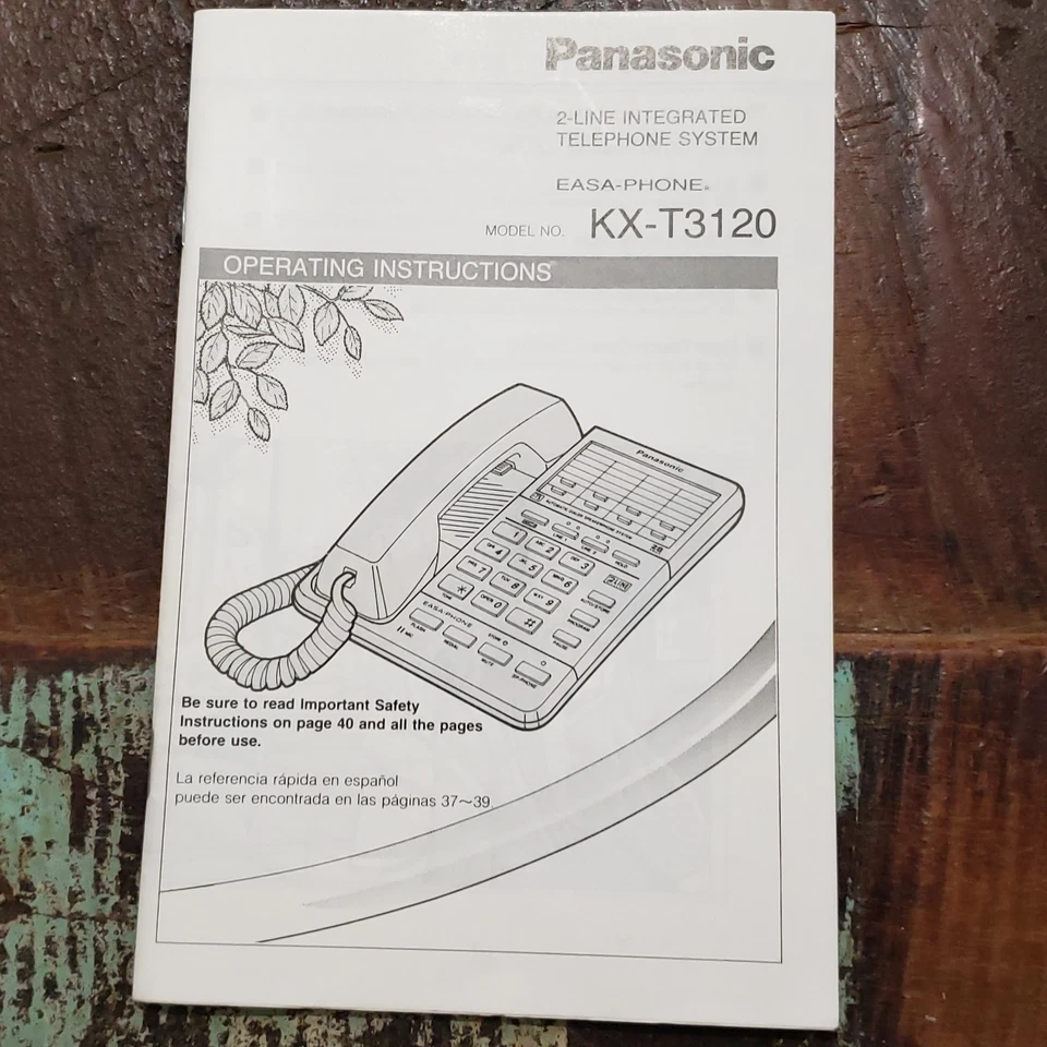 Panasonic KX-T3120 Manual del propietario original Envío gratuito Foto 1 de 1