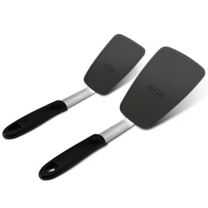 2 Pack Flexible Silicone Spatula, Turner, 600F Heat Resistant, Ideal for Flip... - Picture 1 of 9