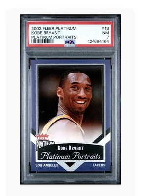 2002 Fleer Platinum Portrait #13 Kobe Bryant PSA 7 LA Lakers 13/15 Pop 5 - Image 1 of 2