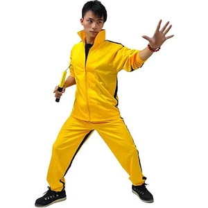 Traje de entrenamiento de kung fu amarillo Bruce Lee traje de combate artes marciales uniforme conjunto - Imagen 1 de 6