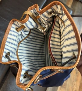 Dooney and Bourke Wayfarer Drawstring Handbag Blue - Picture 1 of 4