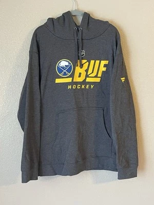 Men’s 3XL NWOT Buffalo Sabres Fanatics Authentic Pro Tri-Code Hoodie Gray - Image 1 of 4