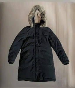 Winter Jacke Fell Kapuze Gr. 140 Mädchen schwarz Daunenjacke - Bild 1 von 3