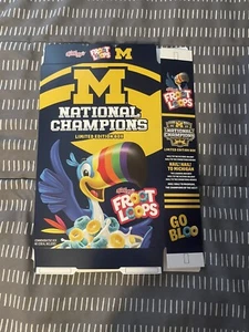 University Of Michigan Kellogg Fruit Loops Box Sleeve - Limited Edition - Picture 1 of 2