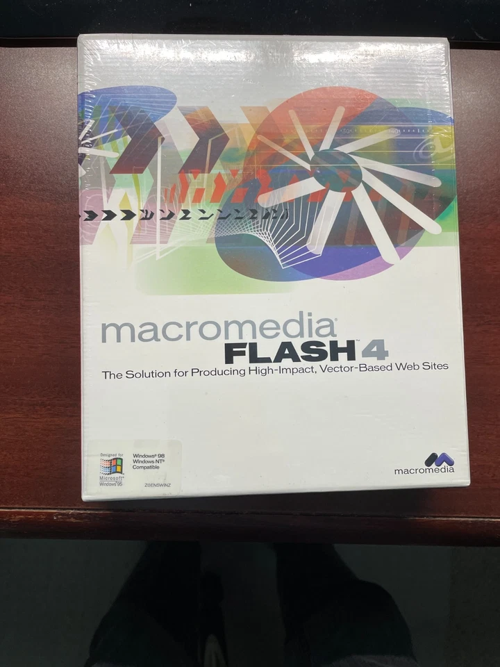 Macromedia Flash 4 para Windows versión minorista sellada Foto 1 de 1