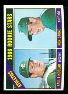 1966 Topps #568 Athletics Rookie Stars Paul Lindblad, Ron Stone SP - EXMT - Picture 1 of 1