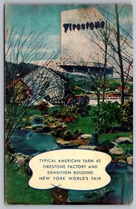 Postkarte Typisch Amerikanische Farm in Firestone Fabrik und Ausstellung Bldg., N. Y. - Bild 1 von 2
