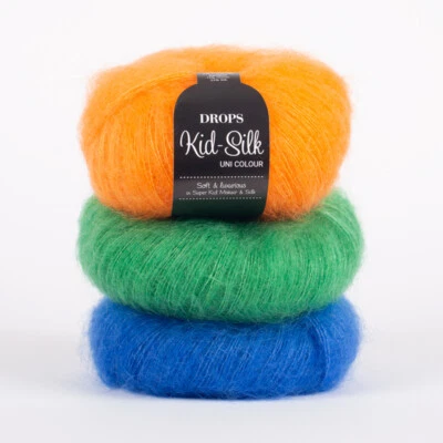 DROPS KID SILK High Quality 75% Kid Mohair 25% Silk Lace yarn 50+ COLORS! - Image 1 of 4
