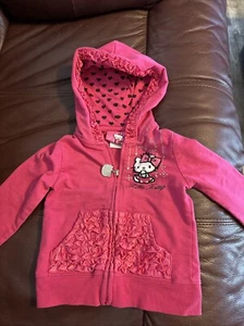 Girls Hello Kitty Zip Up Hoodie Size 4 - Picture 1 of 4