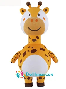 Disfraz de Jirafa Inflable Mascota Disfraz Traje Personaje Halloween Fiesta Juguete - Imagen 1 de 6