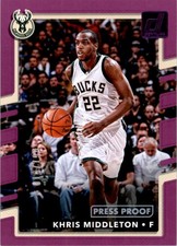 2017-18 Donruss Press Proof Purple #84 Khris Middleton /199