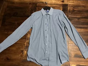 Camicia elegante uomo Apt.9 Premier Flex slim fit blu chiaro taglia 16 34/35 - Foto 1 di 1