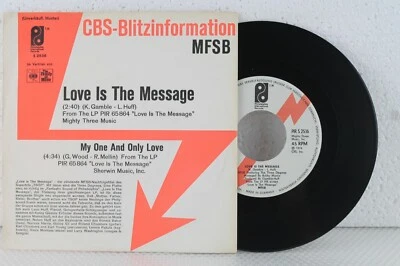 7" - MFSB (feat. THE THREE DEGREES) - Love Is The Message - CBS Promo 1974 - Bild 1 von 2