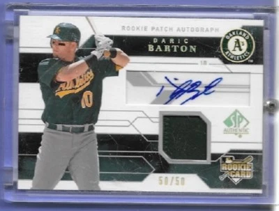 Cubierta superior SP 2008 auténtico Daric Barton automático/mat 50/50 novato Foto 1 de 2