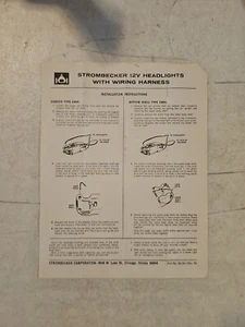 Instrucciones de faros vintage Strombecker 1965 para automóvil ranura 12 V - Imagen 1 de 5