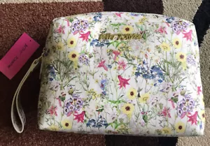 Betsey Johnson Weekender Double Zip Floral Kosmetik Make-up Tasche Neu mit Etikett - Bild 1 von 10