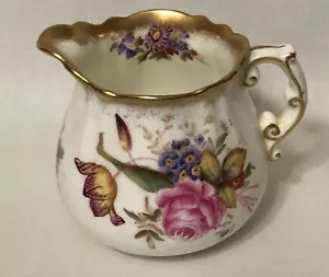 Hammersley Co Longton Stoke on Trent England - Flowers Gold Creamer #12668 - Picture 1 of 6