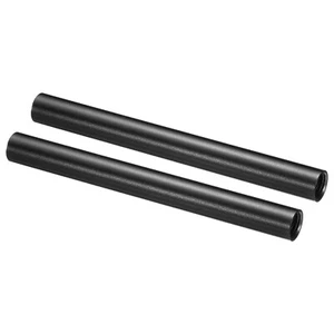 6 Pouce 15mm Tige, 2 Paquet Caméra M12 Femelle Filetage pour 15mm Rail Noir - Photo 1 sur 6