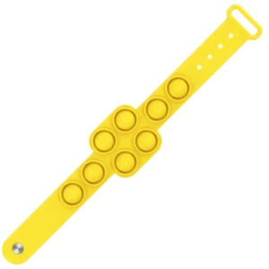 Pulsera Push Pop Burbuja Pop Juguete Inquieto Muñequera Sensorial Color Sólido Amarillo - Imagen 1 de 3