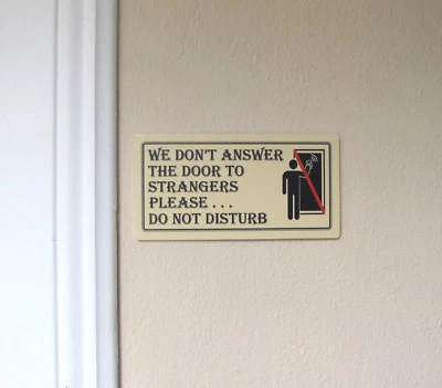 Letrero de no molestar | Letrero sin solicitud | Letrero de puerta sin extraño | Letrero de privacidad Foto 1 de 2