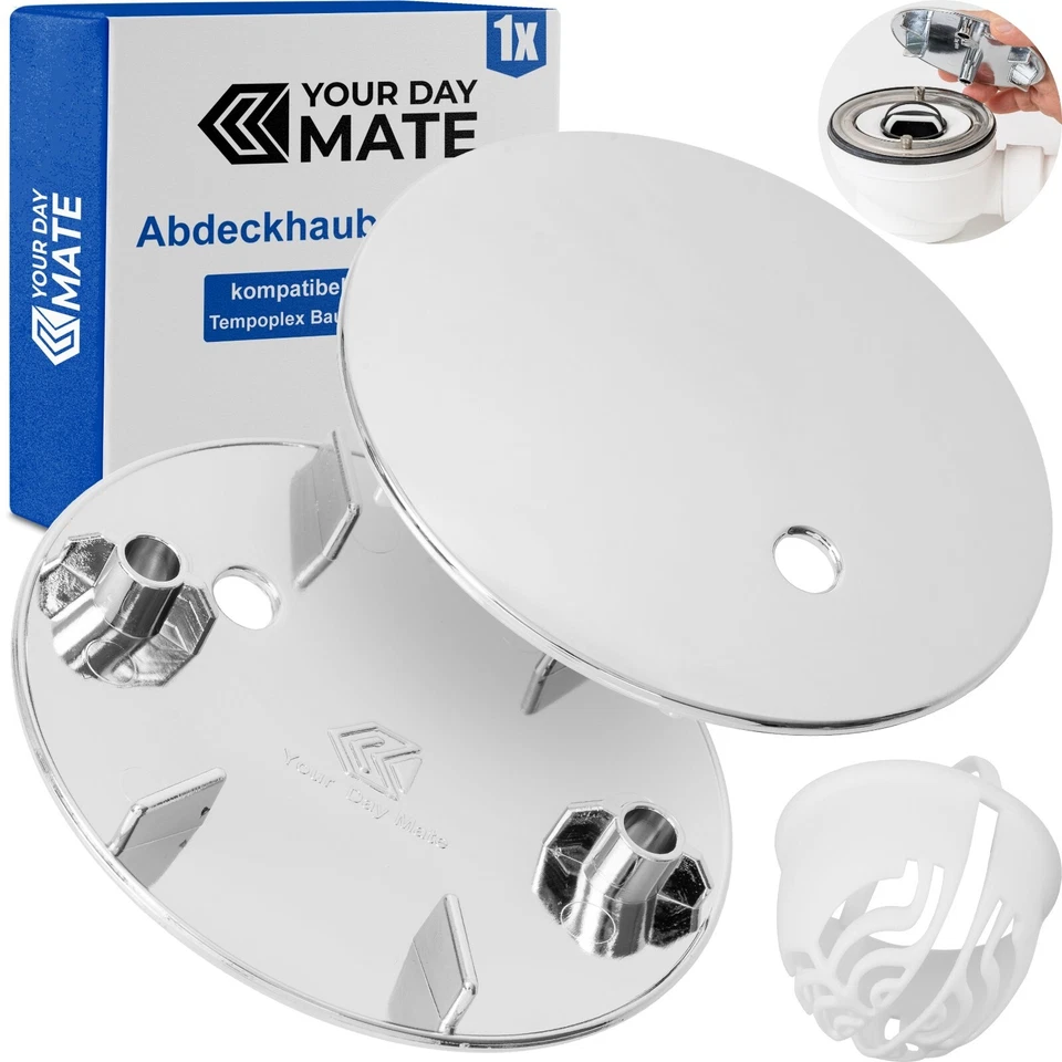 Abdeckhaube mit Haarsieb für Duschabfluss Ø 112mm kompatibel mit Viega Tempoplex - Bild 1 von 4