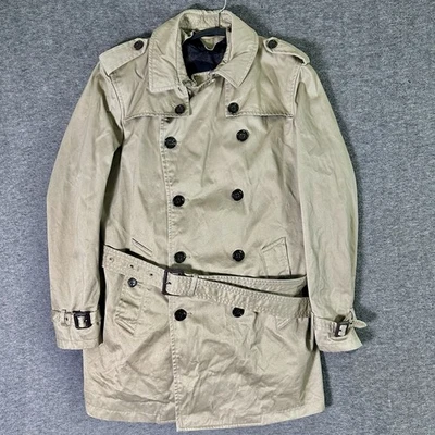 Banana Republic мужской бежевый грузовой Тренч размер средний высокий шерстяная смесь подкладка - Изображение 1 из 4