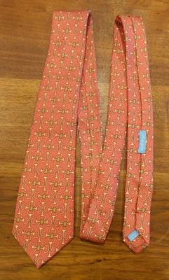 CORBATA CLÁSICA HOMBRE J. MCLAUGHLIN - ROSA SALMÓN con PATRÓN DE MORDIDA DE CABALLO Foto 1 de 4