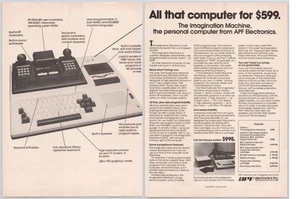 APF Imagination Machine Home Computer Spielkonsole Hybrid 2 Seiten Printanzeige 1980 - Bild 1 von 5