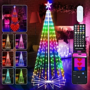 Luz inteligente de árbol de cono de Navidad LED Brightown 6 pies RGB | Aplicación + Control remoto | 34 modos - Imagen 1 de 4