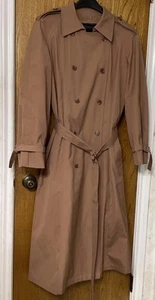 Vintage London Fog Maincoats zweireihiger Trenchcoat Gr. 18R Gürtel Sherpa-Futter - Bild 1 von 9