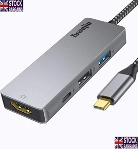 Tuwejia Type C HDMI Hub 4in1 Adaptor USB C to HDMI Multiport Hub (B889) - Picture 1 of 8