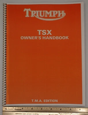 Triumph TSX Unidad Construcción Doble Manual del Propietario #114 Foto 1 de 4