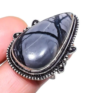 Natural Picasso Jasper Gemstone 925 Sterling Silver Ring Size 6.5 Q937 - Picture 1 of 5