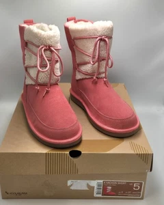 KOOLABURRA BY UGG JUNIOR MÄDCHEN GRÖSSE 5 ROSA MICHON KURZE WILDLEDER WINTERSTIEFEL - Bild 1 von 7