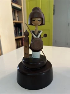 Kokeshi Bambola Musicale in Legno Giapponese - Foto 1 di 7