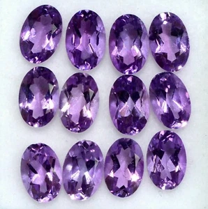 Natürlich Amethyst Oval Facettiert Schliff Lose Kalibriert Edelstein Bereit für - Picture 1 of 28