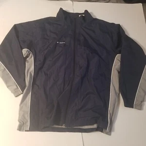 Vintage Reebok Blue Gray Long Sleeve Full Zip Jacket Mock Neck Men’s Size XXL - Picture 1 of 10