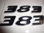 383 BLACK AND CHROME EMBLEM FOR Chrysler Dodge Plymouth Mopar badge New-Two