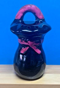 Salzstreuer * schwarz und rosa Handtasche mit Schleife * Vintage Keramik * Japan * - Bild 1 von 5