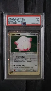 Pokemon TCG Chansey EX Holo 96/109 PSA 7 Near Mint 2003 EX Ruby & Sapphire 7547 - Picture 1 of 2