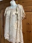 All Saints cream and gold Sheer blouse top size L