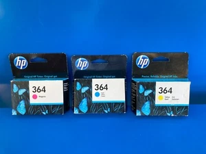 LOT DE 3 Cartouche encre HP 364 - MAGENTA JAUNE CYAN - Original - Neuve - Photo 1/1