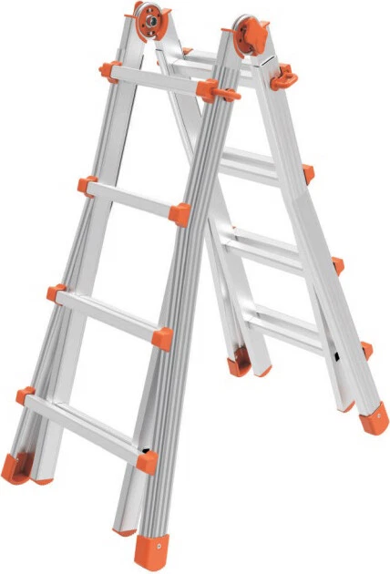 Scala Alluminio Telescopica 4 + 4 Gradini Marchetti H 4.30 Mt 20701 Squadra - Immagine 1 di 1