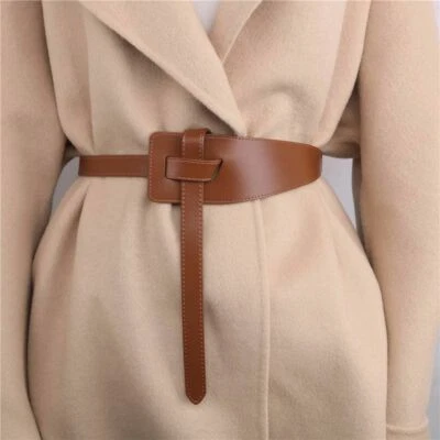 Coat Sweater Knotted Waist Strap Corset Belt Women Waistbands PU Leather Belt - image 1 of 4